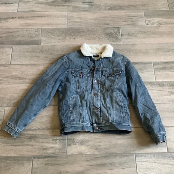 Madewell Jackets Coats Madewell Sherpa Lined Denim Jacket